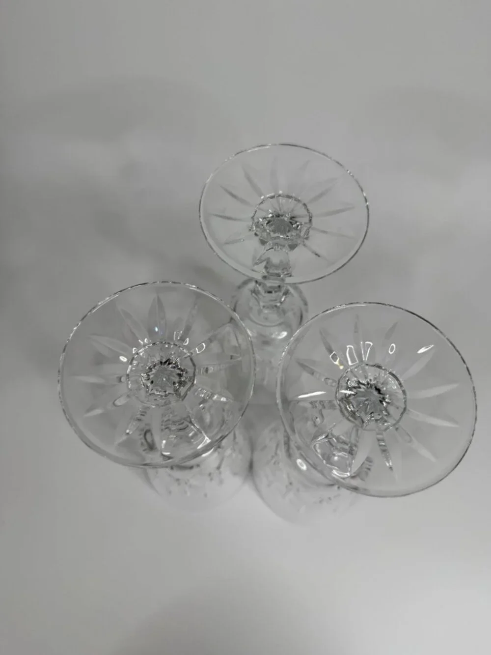 Galway Baldmore Irish Lead Crystal Water or Wine Goblets, approx. 7.75